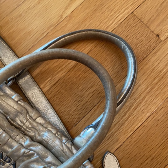 Silver Metallic Prada Handbag - Picture 5 of 9